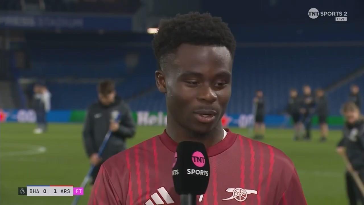 PG电子官方网站-萨卡：听到球迷们突然庆祝，我大概就知道其他比赛发生了什么